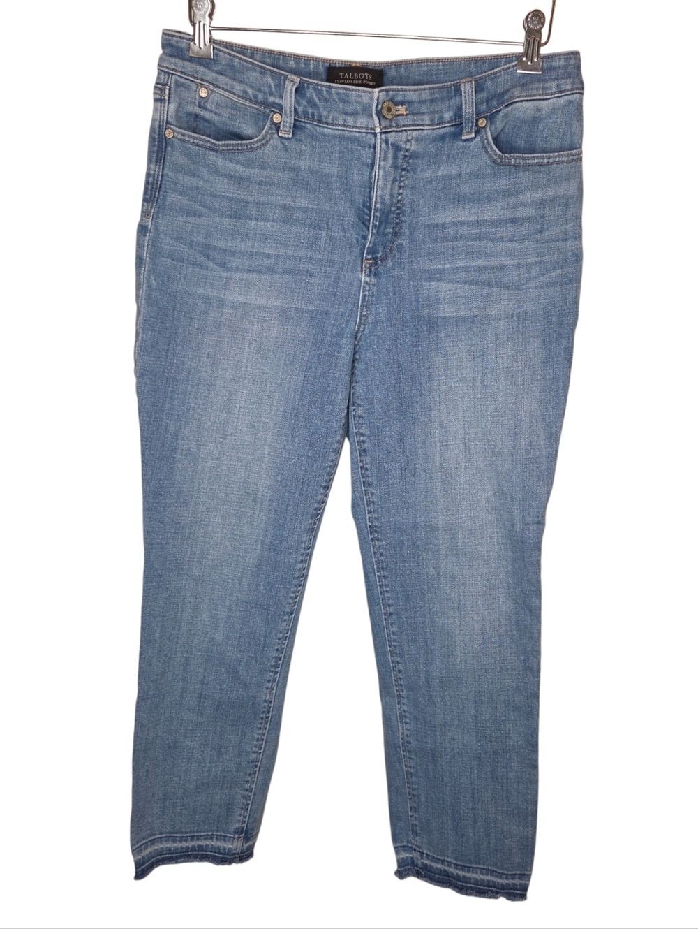 Talbots Flawless Five-Pocket Slim Taper Released Hem Denim Jeans, Size 10